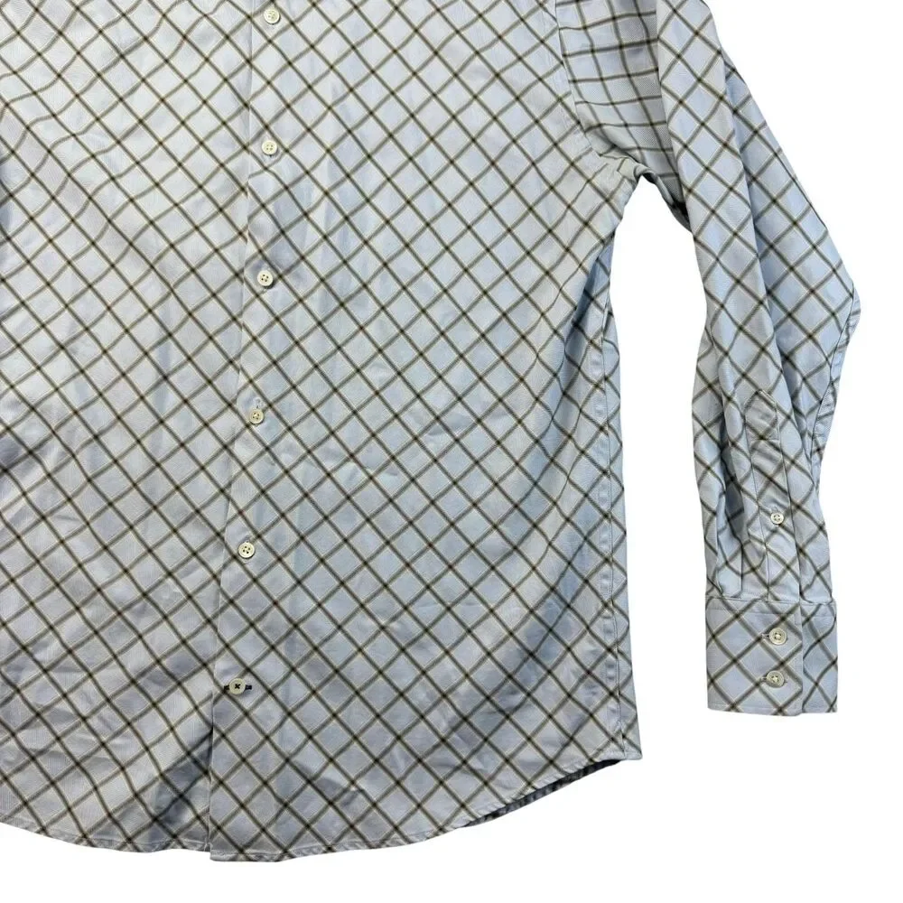 Banana Republic Shirt Men's 16 - 16.5 Large Blue Button Up Long Sleeve Cotton